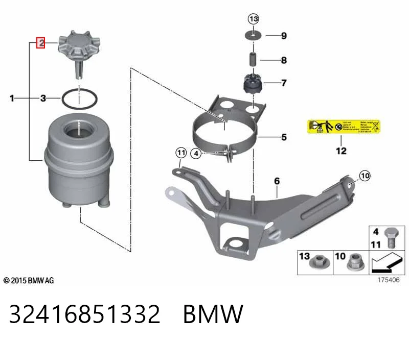 32416851332 BMW Tampa (tampão) do tanque de expansão