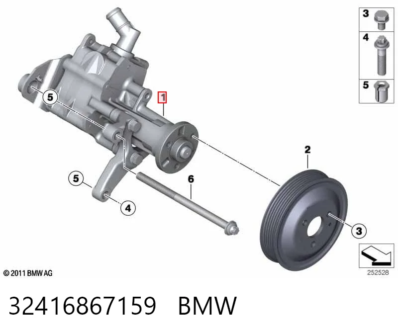 32416867159 BMW Bomba da Direção hidrâulica assistida