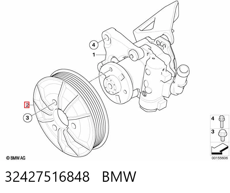 32427516848 BMW Polia da bomba de água
