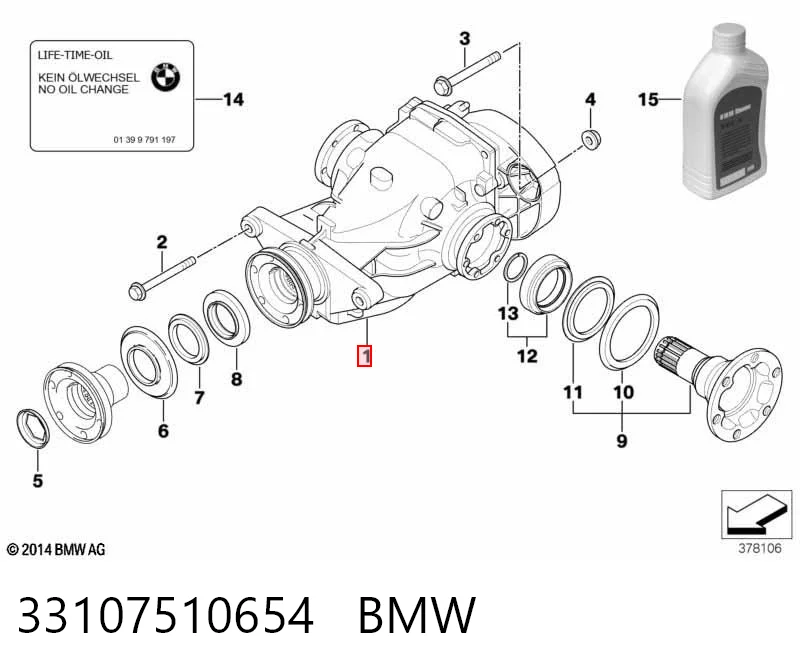 Redutor do eixo traseiro BMW X5  E53