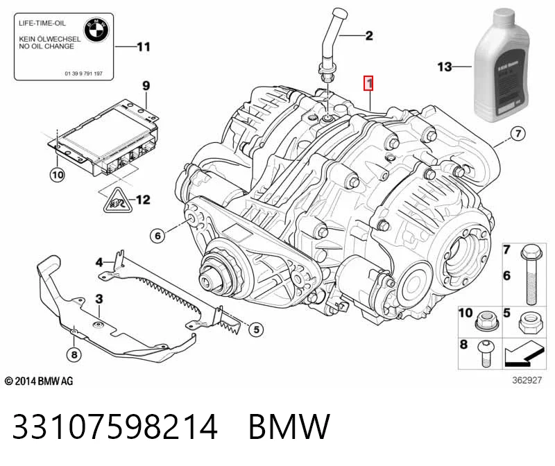 Redutor do eixo traseiro para BMW X5  E70