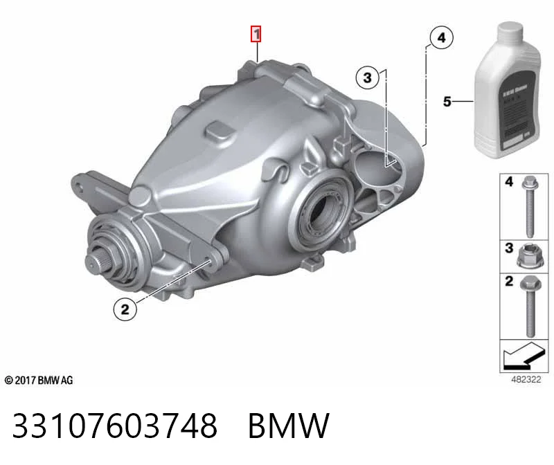 Redutor do eixo traseiro para BMW 1  F21