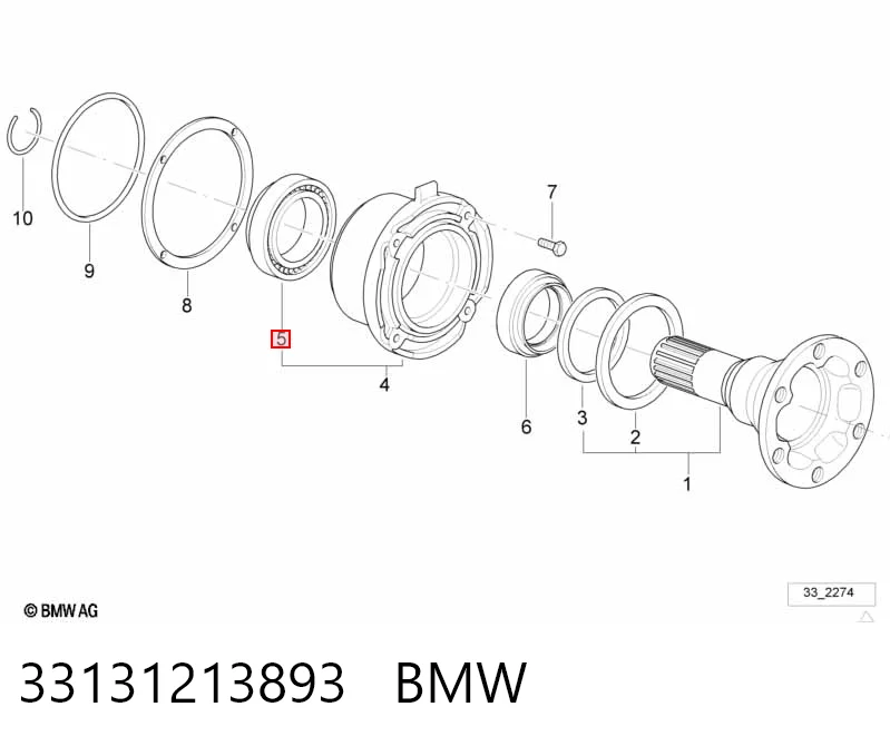 Rolamento da Caixa de Mudança Audi A6 C4 4A5
