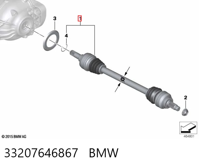 Semieixo traseiro para BMW 1  F40