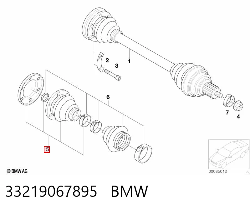 Bota de proteção interna de junta homocinética do semieixo traseiro GKN-Spidan 300466