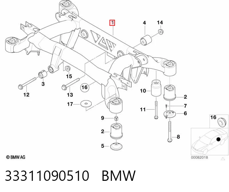 Viga de suspensão traseira (plataforma veicular) BMW 7 E38 ao melhor preço