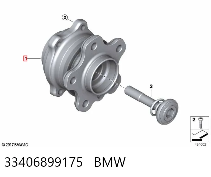33406899175 BMW Cubo dianteiro