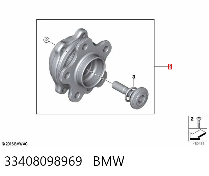 33408098969 BMW Cubo traseiro