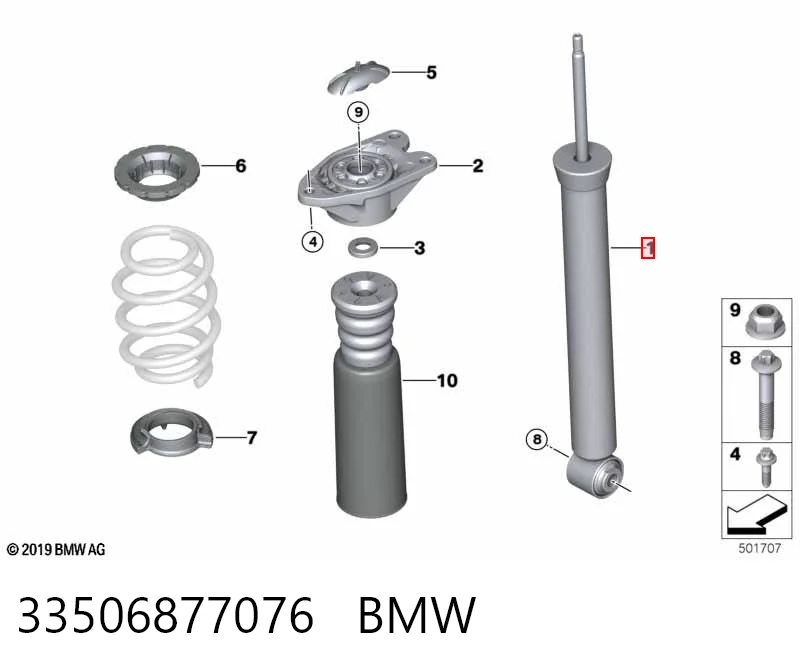 Compre Amortecedor traseiro BMW 1 