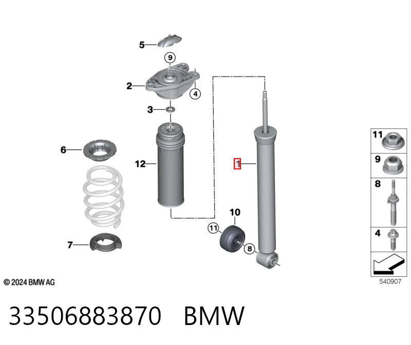 Amortecedor traseiro BMW 1 preço, a partir de 51,02 USD