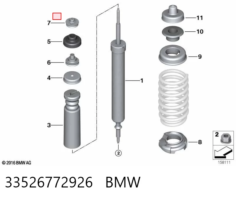 33526772926 BMW Amortecedor traseiro