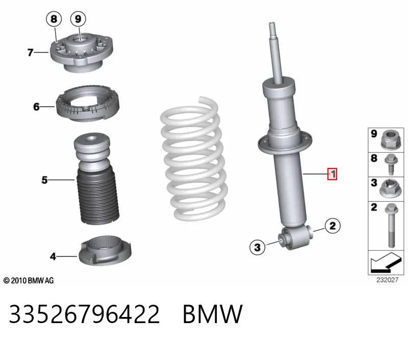 33526796422 BMW Amortecedor traseiro