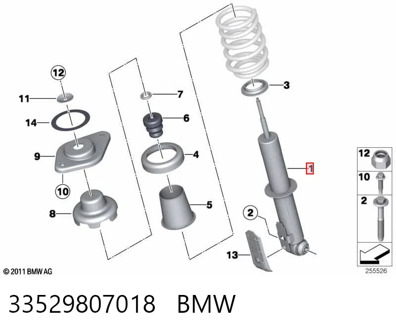33529807018 BMW Amortecedor traseiro esquerdo