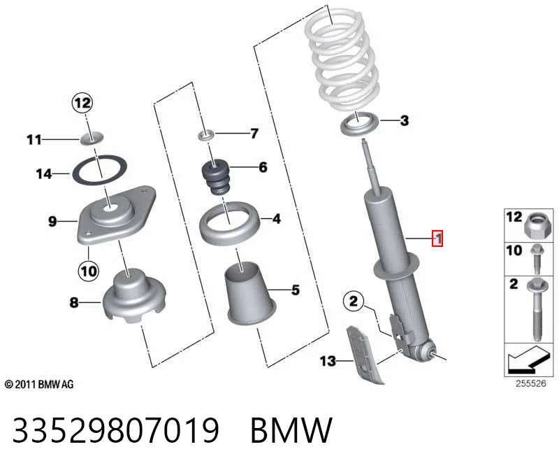 33529807019 BMW Amortecedor traseiro esquerdo