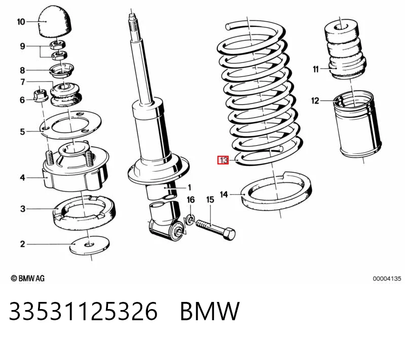 Mola traseira BMW 5  E28