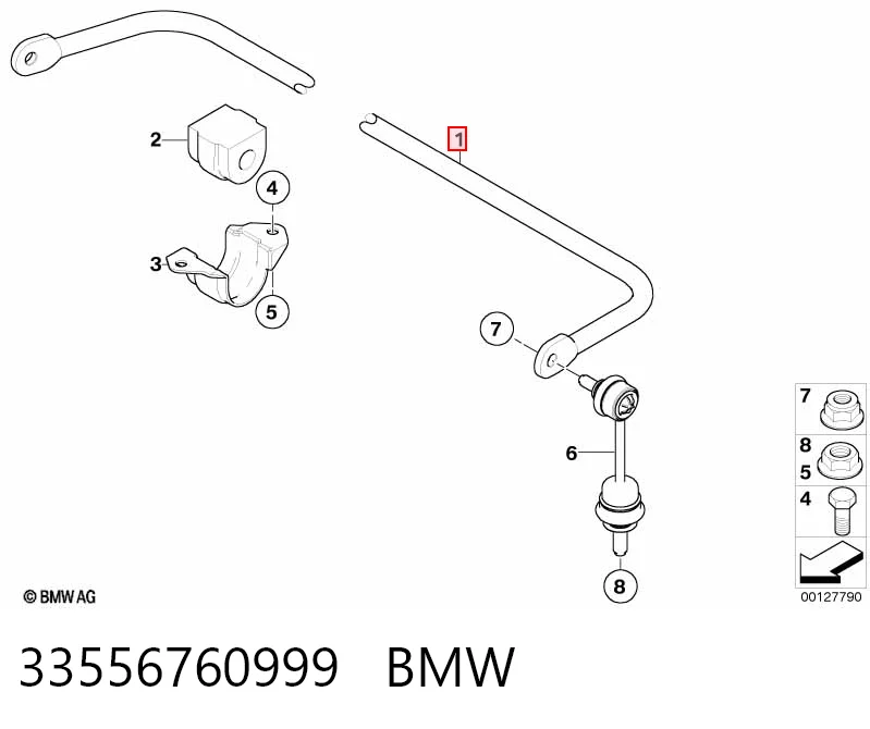 Estabilizador traseiro BMW 5 E60 ao melhor preço