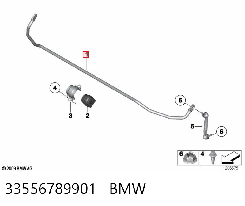 Estabilizador traseiro BMW X1  E84 ao melhor preço