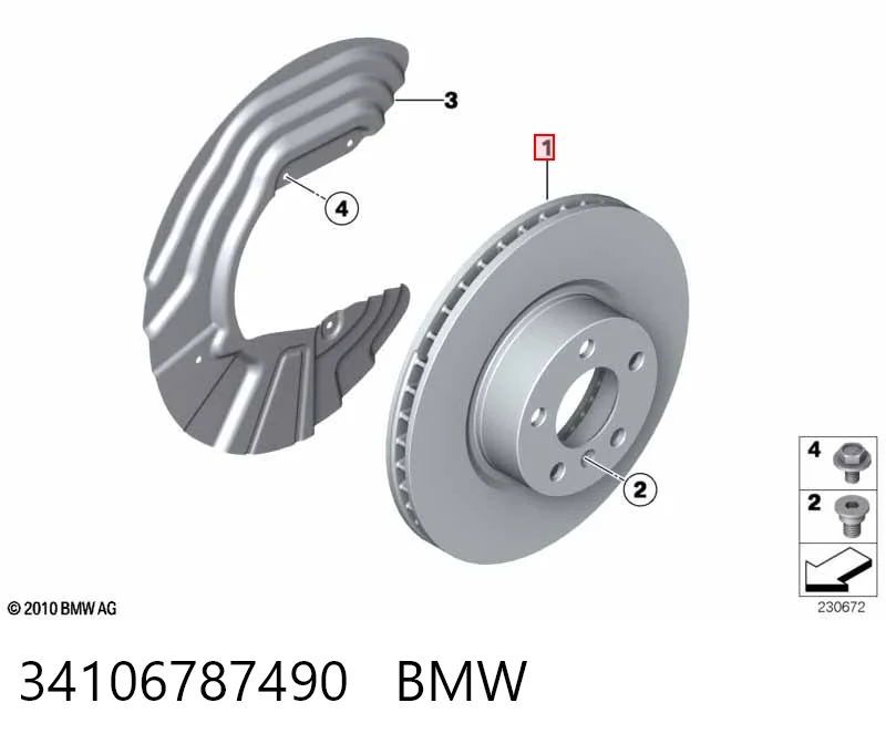 34106787490 BMW Disco do freio dianteiro