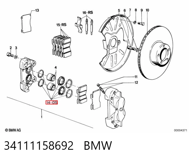Kit de reparação de suporte do freio dianteiro F178107070080 Fendt