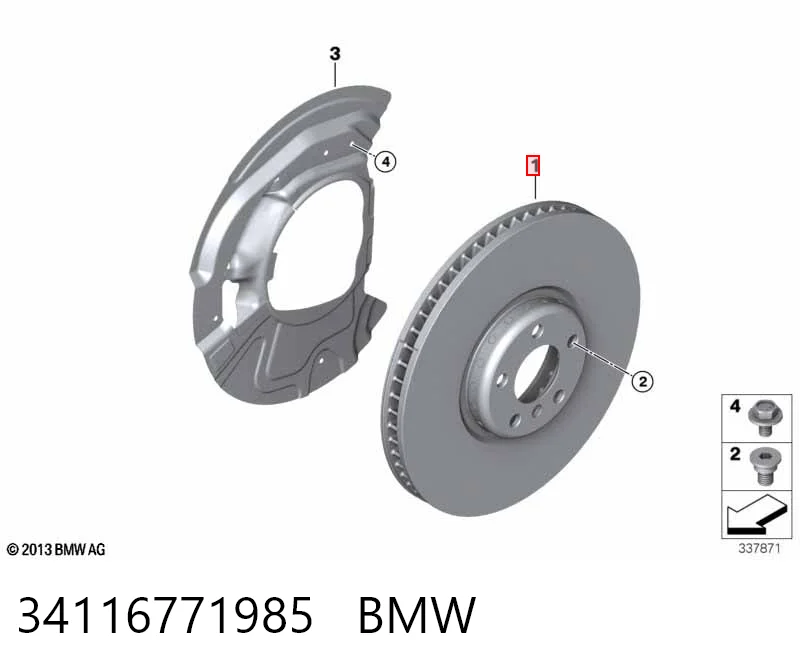 34116771985 BMW Disco do freio dianteiro