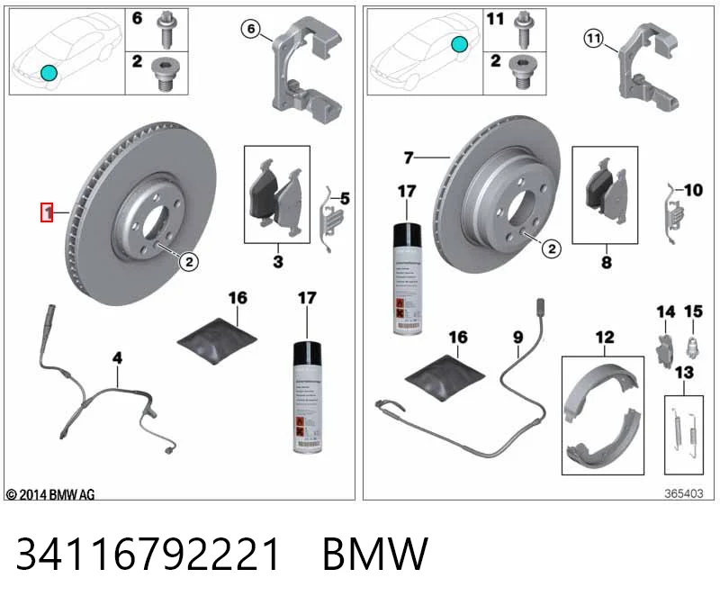 34116792221 BMW Disco do freio dianteiro