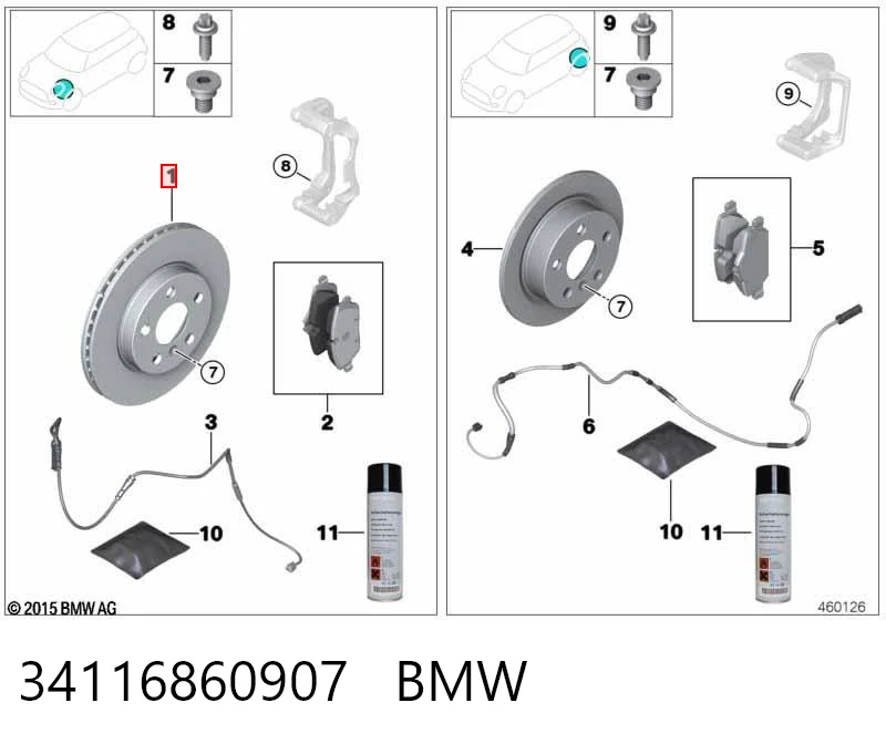 34116860907 BMW