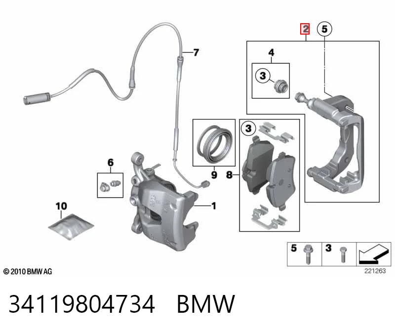 Compre Kit de reparação de suporte do freio dianteiro Nissan Micra 