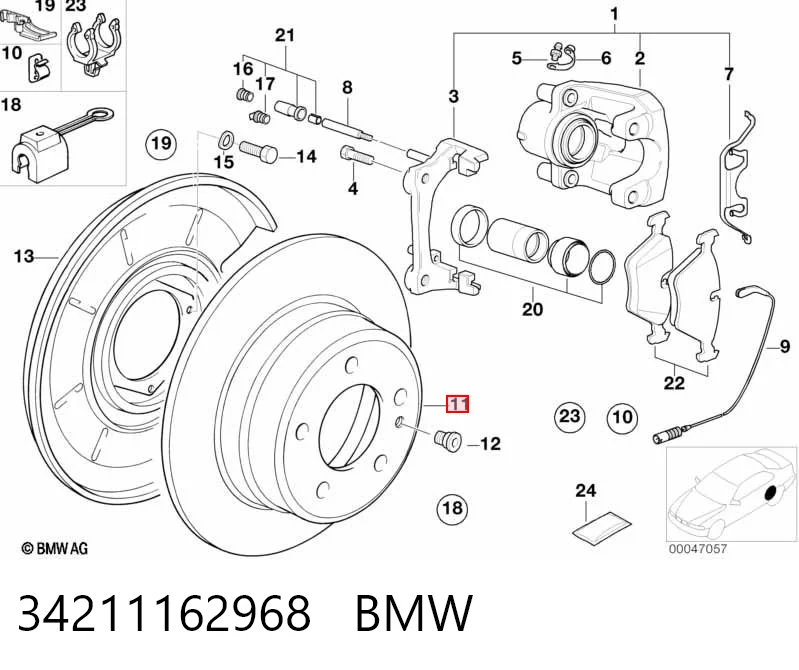 Disco do freio traseiro BMW 5  E28 ao melhor preço