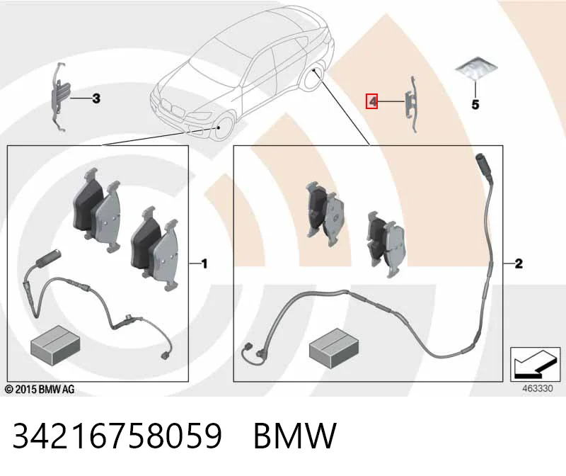 34216758059 BMW Kit de reparação das sapatas do freio