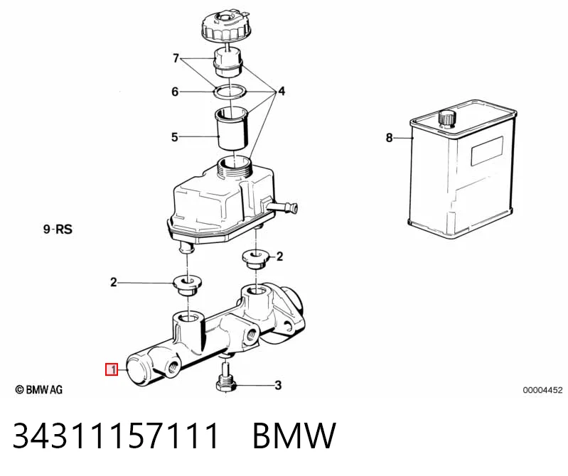 Cilindro mestre do freio BMW 5  E34