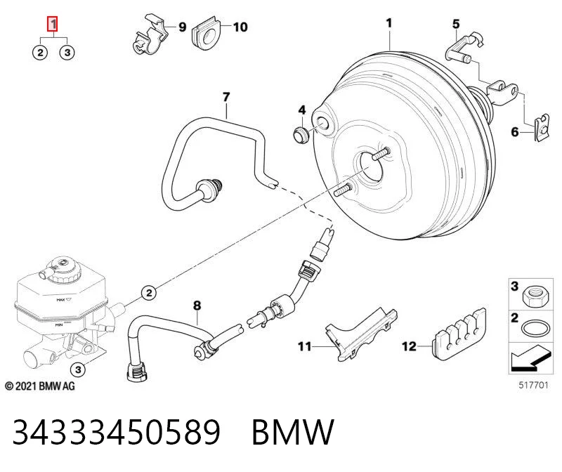 Reforçador dos freios a vácuo para BMW X3 E83