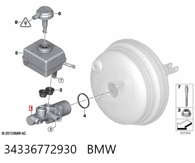 34336772930 BMW Cilindro mestre do freio