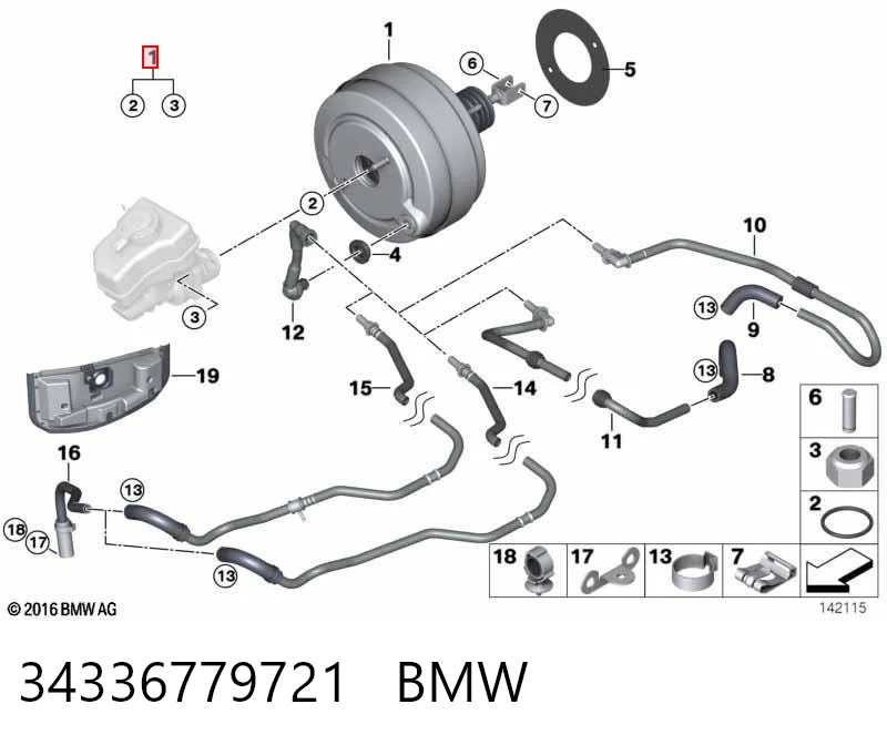 Reforçador dos freios a vácuo BMW X1  E84 ao melhor preço