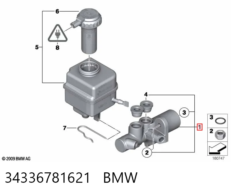 34336781621 BMW Cilindro mestre do freio