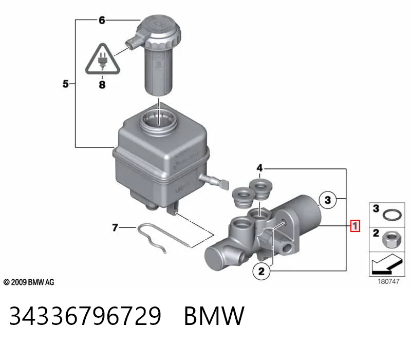 34336796729 BMW Cilindro mestre do freio