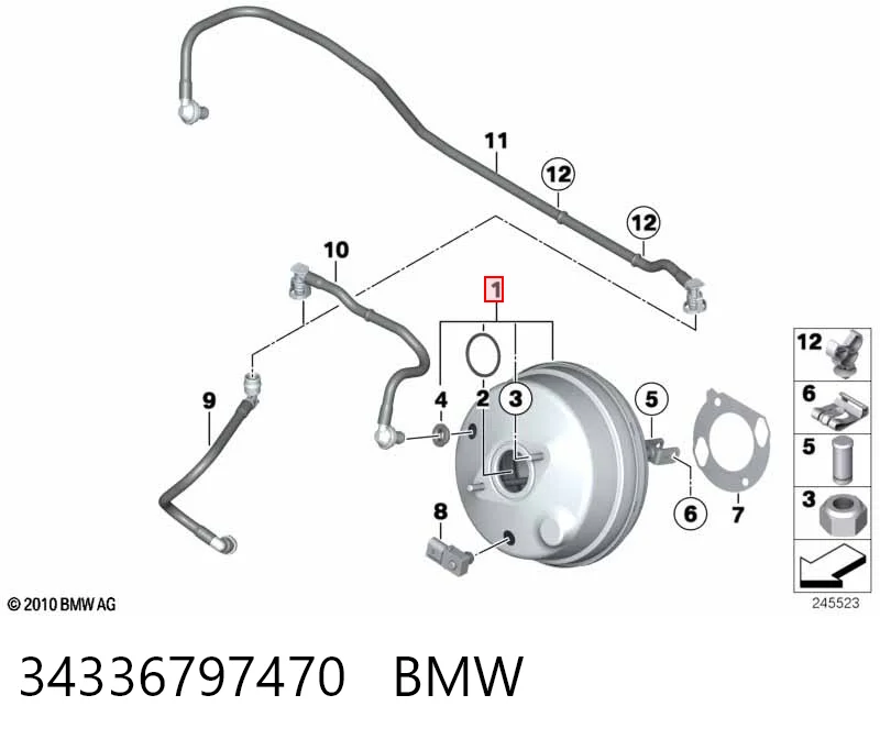 Reforçador dos freios a vácuo BMW X3 F25 ao melhor preço