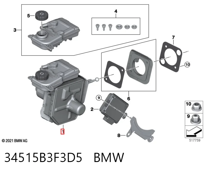 Reforçador dos freios a vácuo BMW X5  G05, F95 ao melhor preço