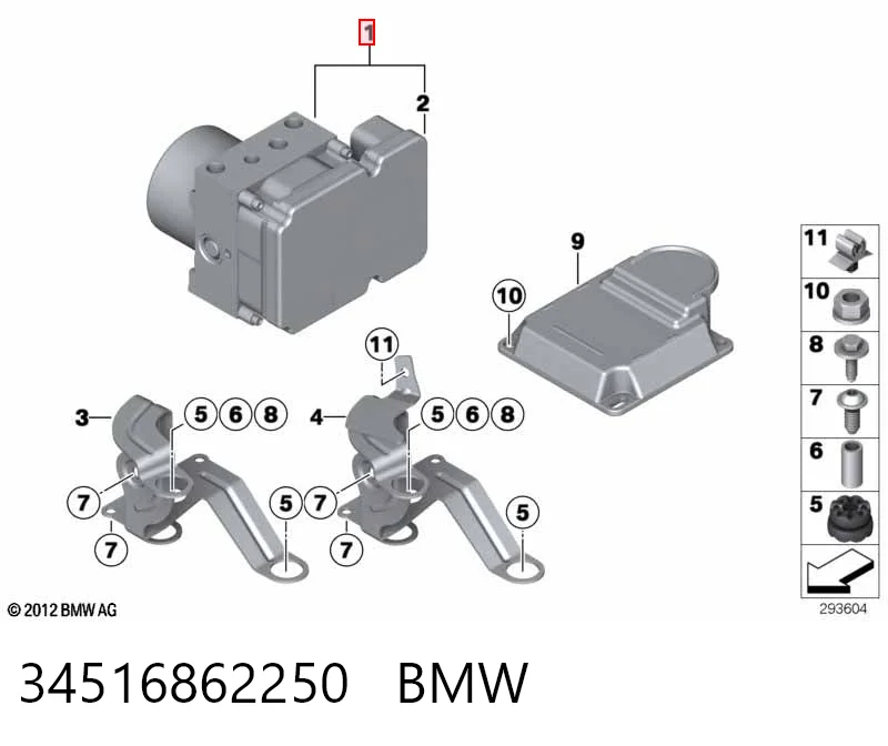 Unidade hidráulico de controlo ABS BMW 1  F21