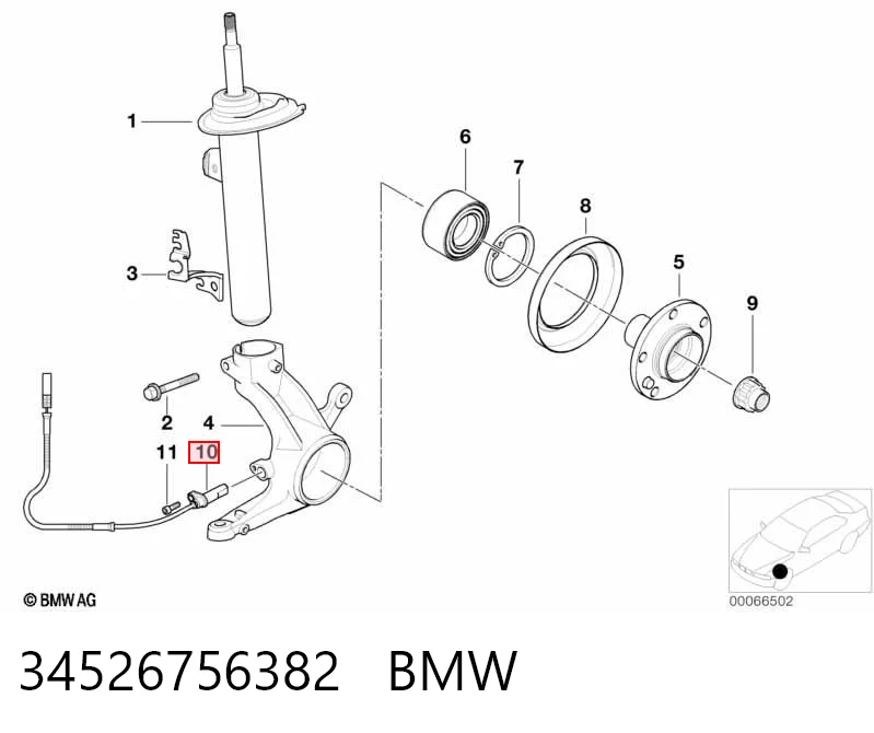 34526756382 BMW Sensor ABS