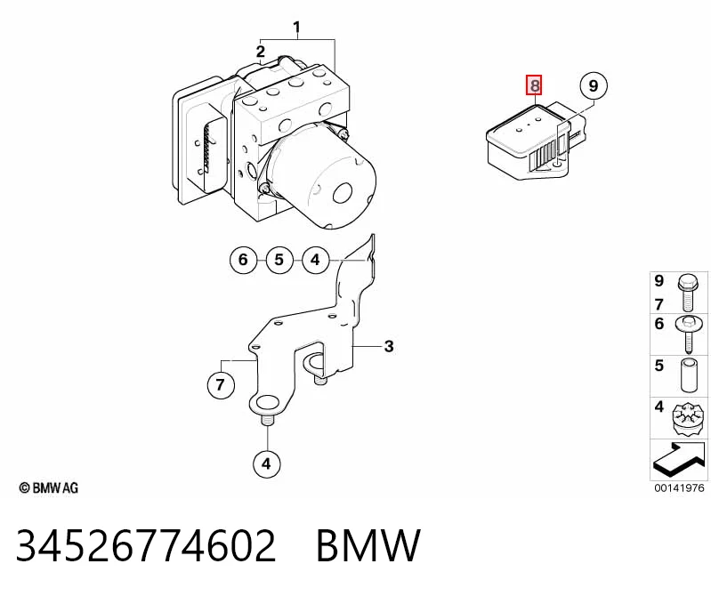 Sensor de aceleração longitudinal 0265005711 Bosch