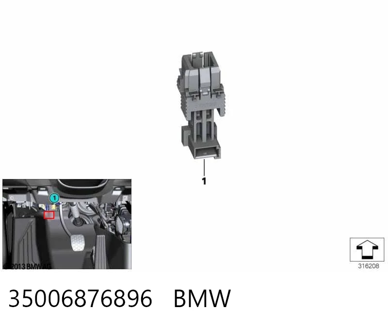 35006876896 BMW Sensor de ativação do sinal de parada