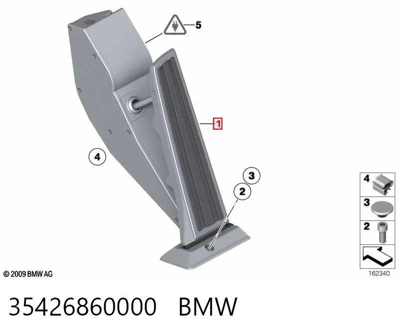 35426860000 BMW Pedal de gás (de acelerador)
