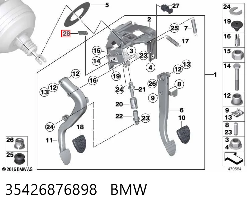 35426876898 BMW Sensor de ativação de embraiagem