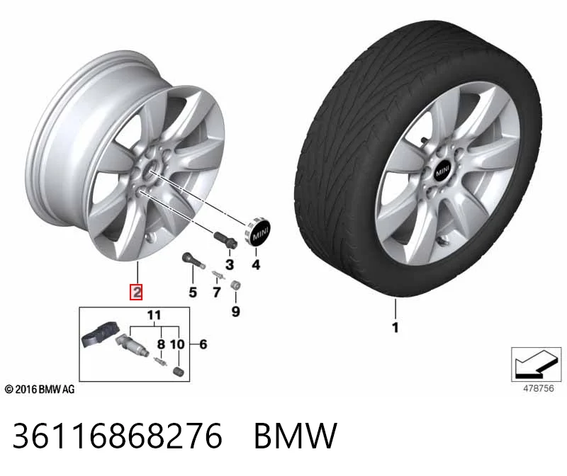 Discos de roda de aleação ligeira (de aleação ligeira, de titânio) Mini COUNTRYMAN  F60 ao melhor preço