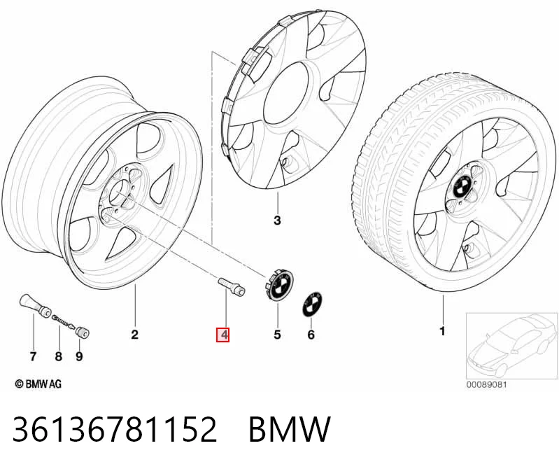Parafuso de roda para BMW X3  E83
