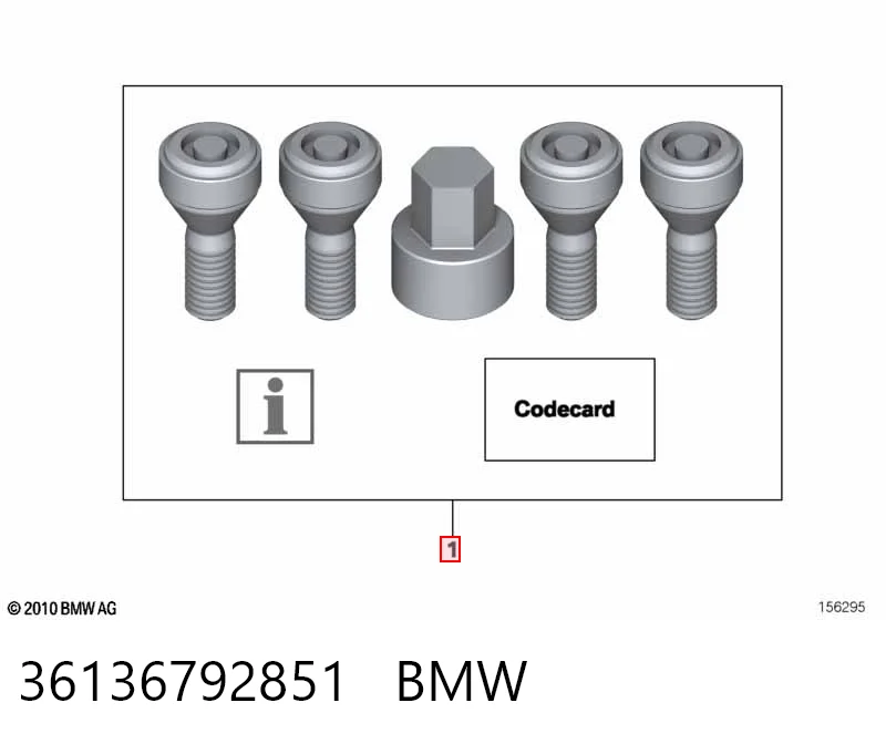 36136792851 BMW Parafuso de roda
