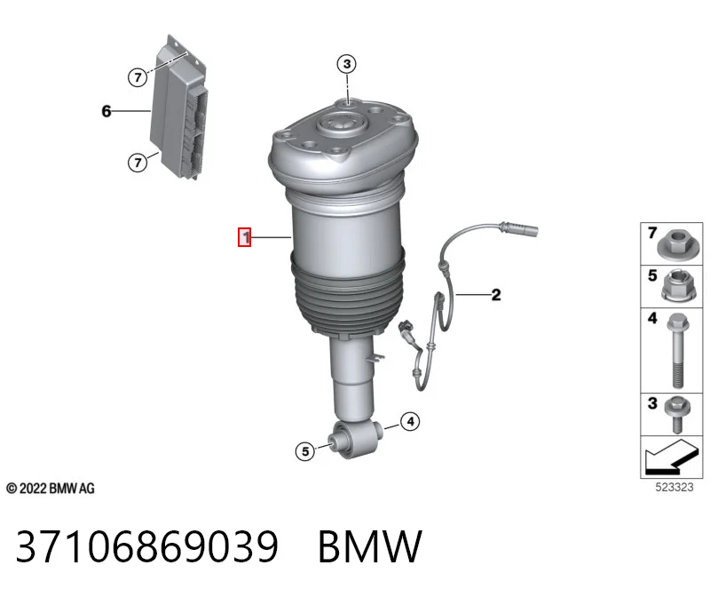 37106869039 BMW Amortecedor traseiro esquerdo