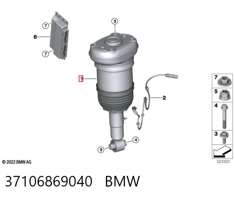37106869040 BMW Amortecedor traseiro direito