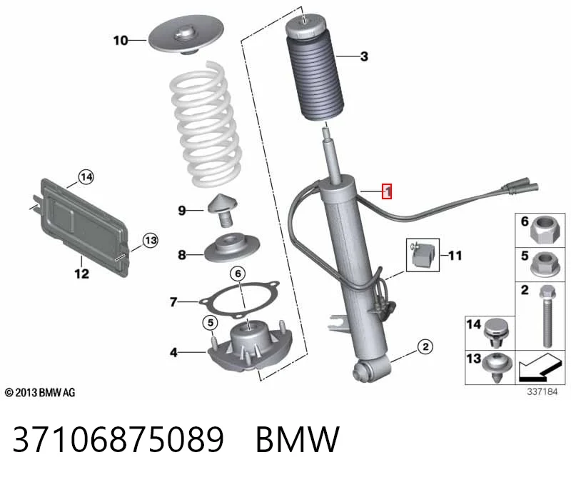 37106875089 BMW Amortecedor traseiro esquerdo