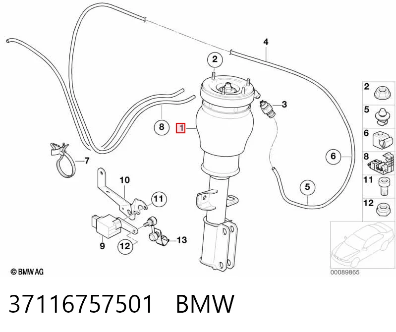 37116757501 BMW Amortecedor dianteiro esquerdo